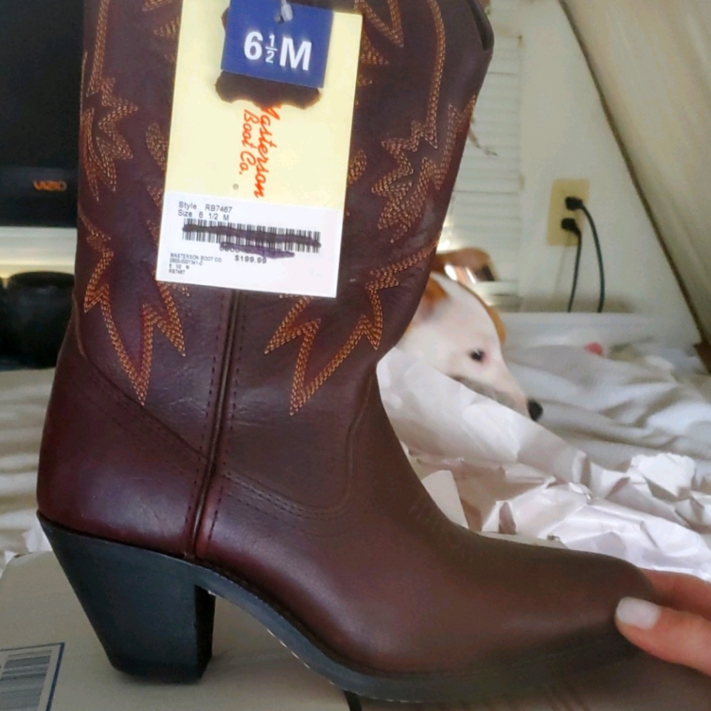 Cowboy boots masterson leather NWT 6 1/2 M